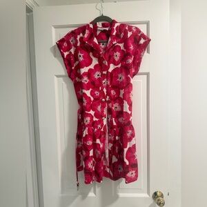 Karina Grimaldi Pink and Red Floral Dress